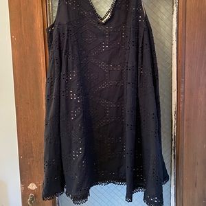 Black cropped Maeve dress with full skirt